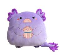 Aiuidun Axolotl Plush,Cute Stuffed Animal Salamander Plush Pillow, Soft Axolotl Hugging Pillow Plushie Toy Gifts for Kids(Purple, Cake)