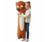 Aiuidun Giant Red Panda Plush Pillow - 43.3" Extra Long Stuffed Animal Body Pillow for Kids & Adults, Super Soft Huggable Red Panda Plushie Toy Gift for Christmas, Birthday, Halloween