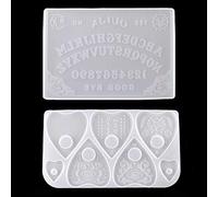 AIUII Resin Silicone Mould 2 Pieces Ouija Board Planchette Resin Moulds Gothic Ouija Board Game Silicone Moulds