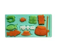 AIUII Resin Silicone Mould 3D Fishing Soap Candle Peony Clay Mould Cake Decorating Silicone Mould