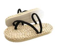 AIUKAKP Anime Slippers Slides Sandals Straw Shoes Flip Beach Halloween Men, B/, 5