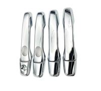 AIUYTRC ABS Glossy Black Outer Side Door Handle Cover Trim | With Smart Hole Compatible With Ford Explorer 2011-2018(Chrome)