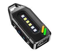 Aivane Mini Keychain Rechargeable Torch 700 Lumens Super Bright EDC Waterproof LED Flashlight 9 Modes Magnetic Base COB Side Light Keyring Pocket Torch for Camping Outdoor Hiking