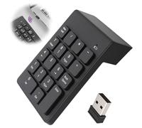 Aivane Wireless Numeric Keypad, 2.4G Mini 18 Keys Portable Numpad Ergonomic Number Pad with USB Receiver for Laptop Tablet Notebook Desktop PC Compatible with Windows 7/8/10/11/Vista/XP Linux