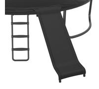 AIVEFEN Trampoline Ladder And Slide Attachment, 3-Step Universal Stair Slide For Kids, Trampoline Accessories & Replacement Parts, Fits 10 12 14 15 Ft Trampoline Frame, Black