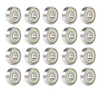 AIVEKE 20 Pieces 608ZZ Bearings - High-Speed Bearings Skateboard Bearings Ball Bearing Longboard Roller Skate Bearings Sealed Miniature Bearing 8 x 22 x 7mm