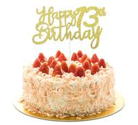 AIVEKE Birthday Cake Toppers Glitter Gold - 13th Happy Birthday Cake Topper Glitter Cake Cupcake Desserts Topper Decoration for Birthday Anniversary Party Decorations