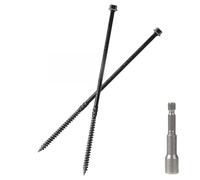 AiVeUao #14x8 Black Hex Exterior Lag Screws, Structural Wood Screw, Heavy DutyTimber Screws Includes Hex Socket (50Pcs)