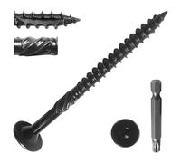 AiVeUao 200Pcs Lag Screws #14 x 3 Inch, Heavy Duty Structural Wood Screws, Star Drive Decking Screw, Wooden Timber Screw for Timber Log Landscaping Wood with T30 Star Bit, Washer Head