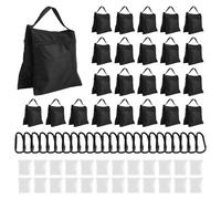 AiVeUao 24 Pack Sandbags Weight Bags for Photography Equipments, Photography Sand Weight Bags, Heavy Duty Sandbags for Backdrop Stand, Outdoor Canopy, Photo Tripod,Pop up Tent, Umbrella Base (Black)