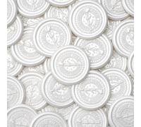 Aiviman 100Pcs Christmas Wax Seal Stickers,White Reindeer Self Adhesive Envelope Seal Stickers,Great for Gift Wrapping,Greeting Card,Christmas Decor