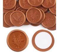 Aiviman 30Pcs Rosemary Style Wax Seal Stickers,Orange Self Adhesive Vintage Envelope Seal Stickers,Great for Gift Wrapping,Wedding Invitation,Greeting Card,Christmas