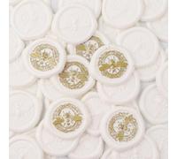 Aiviman 3D Bee Embossed Wax Seal Stickers,25Pcs White Self Adhesive Envelope Seal Stickers,Great for Gift Wrapping,Wedding Invitation,Valentine's Day,Birthday,Scrapbooking