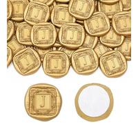 Aiviman 3D Embossed Alphabet Wax Seal Stickers,25Pcs Letter J Self Adhesive Envelope Seal Stickers Perfect for Weddings,Parties,Birthdays,Christmas