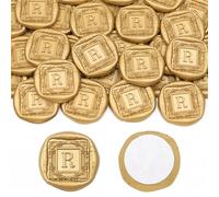 Aiviman 3D Embossed Alphabet Wax Seal Stickers,25Pcs Letter R Self Adhesive Envelope Seal Stickers Perfect for Weddings,Parties,Birthdays,Christmas