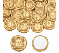 Aiviman 3D Embossed Alphabet Wax Seal Stickers,25Pcs Letter W Self Adhesive Envelope Seal Stickers Perfect for Weddings,Parties,Birthdays,Christmas