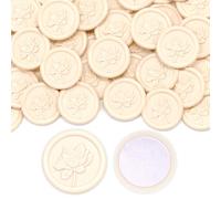 Aiviman 3D Flower Wax Seal Stickers,20Pcs Beige Self-Adhesive Envelope Seal Stickers,Great for Gift Wrappings,Greeting Cards,Valentine's Day,Christmas Decor