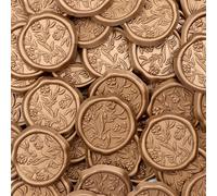 Aiviman 50 Pieces Wax Seal Stickers,Gold Embossed Flower Branch Pattern Self Adhesive Wax Stickers,Great for Gift Wrapping,Wedding Invitation,Greeting Card,Envelope Decor