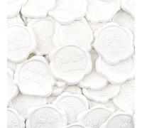 Aiviman 50Pcs Wax Seal Stickers,White You're lnvited Self Adhesive Envelope Seal Stickers,Great for Gift Wrapping,Wedding Invitation,Wine Packages,Christmas