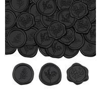 Aiviman 60Pcs Black Wax Seal Stickers,Self Adhesive Envelope Seal Stickers,Great for Gift Wrapping,Wedding Invitation,Greeting Card,Christmas