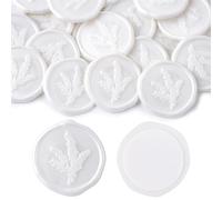 Aiviman Lavender Bouquet Wax Seal Stickers,20Pcs White Self Adhesive Envelope Seal Stickers,Great for Invitations,Envelopes,Greeting Cards,Gift Wrappings,Christmas Decor