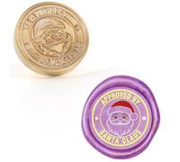 Aiviman Santa Claus Wax Seal Stamp,Sealing Wax Stamp Removable Brass Stamp Head with Wooden Handle for Wine Packages,Card Envelopes Invitations,Christmas Decoration