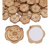 Aiviman Star Wax Seal Stickers,25Pcs Antique Gold Self Adhesive Envelope Seal Stickers,Great for Gift Wrapping,Wedding Invitation,Valentine's Day,Card Envelope Decor