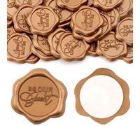 Aiviman Wax Seal Stickers, Gold Be Our Guest, 25Pcs | Self Adhesive, Envelope Seal, Gift Wrapping, Wedding Invitation, Greeting Card