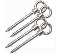 AIVOOF Hammock Hooks, 4Pack Heavy Duty Hammock Hanging Kit Stainless Steel Eye Screw Hooks 2600LB Capacity Swing Hardware for Yoga Swing Chair Indoor Outdoor