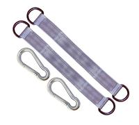 AIVOOF Swing Set Straps, 2 PCS 24cm / 9.45inches Exercise Hanging Strap for Pulley Short Swing Straps Holds 440 lbs with 2 Carabiners Perfect for Hanging Swing Seat, Hammock, Punching Bag, Slive