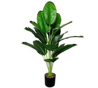 AIVORIUY Artificial Palm Tree Faux Silk Plant in Pot for Home Office Living Room Bedroom Stairs Foyer Modern Decor Indoor Outdoor Lifelike Fake Potted Housewarming Gifts (80cm Red Banana)