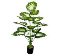 AIVORIUY Artificial Palm Tree Faux Silk Plant in Pot for Home Office Living Room Bedroom Stairs Foyer Modern Decor Indoor Outdoor Lifelike Fake Potted Housewarming Gifts (75cm White Green Palm)