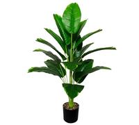 AIVORIUY Artificial Palm Tree Faux Silk Plant in Pot for Home Office Living Room Bedroom Stairs Foyer Modern Decor Indoor Outdoor Lifelike Fake Potted Housewarming Gifts (80cm Green Banana)