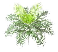AIVORIUY Artificial Tropical Palm Leaf Bushes Faux Green Fronds Plant in Plastic Areca Palm Plant 15 Leaves Palm Tree 63 cm Tall for Tropical Greenery Accent Floral Arrangement Home Wedding Decor