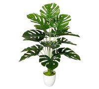 AIVORIUY Fake Plants Large Artificial Tree Leaves Faux Plants in Pot for Indoor Outdoor House Floor Home Office Farmhouse Bedroom Garden Modern Decor Housewarming Gift (75cm Large Monstera Palm)