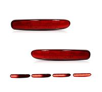 AIVYNA 2Pcs LED Rear Bumper Reflector Brake Tail Lights Sequential Turn Signal Rear Fog Lights for Mini Cooper Clubman R55 2008-2014,Red
