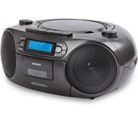 Aiwa BBTC-550BK Portable Radio with CD Bluetooth and USB Cassette Recorder - Black