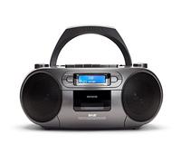 Aiwa BBTC-660DAB/MG: Portable Cassette Radio with CD, Bluetooth and USB, Cassette Recorder, RDS, FM PLL, Dab+, Remote Control, Colour: Metallic Grey