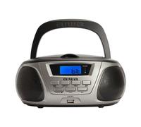 Aiwa Bbtu-300 Boombox Portable Cd Radio In Grey Grey