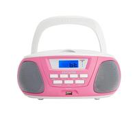 Aiwa BBTU-300 Boombox Portable CD Radio - Pink