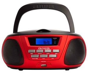 Aiwa BBTU-300RD AM/FM MP3/USB Portable CD Radio with Bluetooth