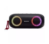 Aiwa BST-650 TWS Bluetooth Speaker Compact, Durable and Powerful with HYPER BASS Technology, (2 x 12 W Power, RGB LED Lighting with 9 Modes, Card Reader, Waterproof) Colour: Black