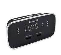 Aiwa Cru-19 Black Digital Dual Alarm Clock