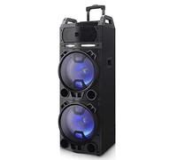 Aiwa KBTUS-900 Trolley Speaker, Bluetooth, 2 x Wireless Microphone, Remote Control