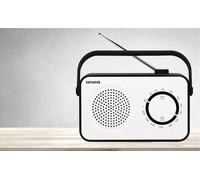 Aiwa R-190 ( White) Portable AM / FM Radio Mains and battery - Ideal for gift