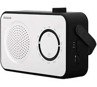 AIWA R-190BW (UK) Portable Radio, AM/FM, Mains & Battery, With Headphone Socket White/Black
