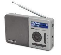 Aiwa RD-40DAB/SL: Rechargeable Digital Portable Radio (Dab/Dab+/FM, Built-in Speaker, 100 Presets, Dot Matrix Display, Headphone Jack, Double Alarm, Rechargeable Battery). Colour: Silver.