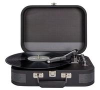 Aiwa VPX-1951/TN Vintage Portable Turntable with Synthetic Leather Briefcase, Two-Way Bluetooth, MP3 Player and USB Recorder - Retro Design and Modern Functionality - Titanium Color