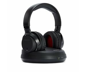Aiwa WHF-880 Wireless RF Headphones Black Headband for TV/DVD/HiFi, 100 m Range, Rechargeable.