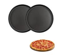 Aiweijia 2Pack Quiche Pans,8.7/9.5/11/11.8 inch Round Non-Stick Removable Bottom Pie Mold,Easy to Use Tart Pan for Baking Apple Pie,Quiche Dish,Cheesecake Perfect for Home Bakers & Professional Chefs